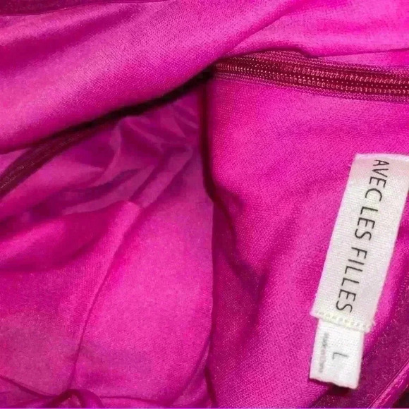 Avec Les Filles Bow Strapless Cutout Velvet Minidress Large - Picture 5 of 7